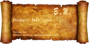 Bodacz Múzsa névjegykártya
